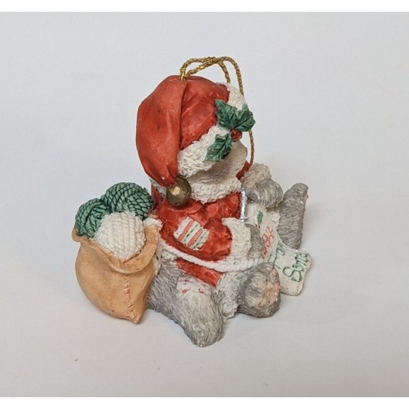 Vintage Calico Kittens Christmas Ornament 1994 Cat Knitting Priscilla Hillman - Picture 4 of 6